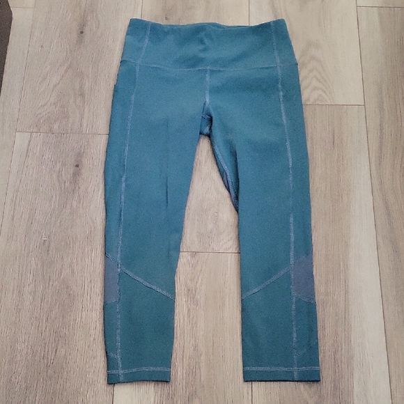 Lululemon Pace Rival High Rise Crop 22" Desert Teal Size 6 EUC - Picture 3 of 5